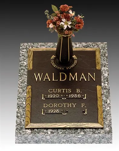 Oaklawn Double Interment Memorial Bronze Grave Marker